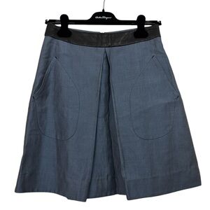 Rag & Bone Blue Skirt with Black Waistband